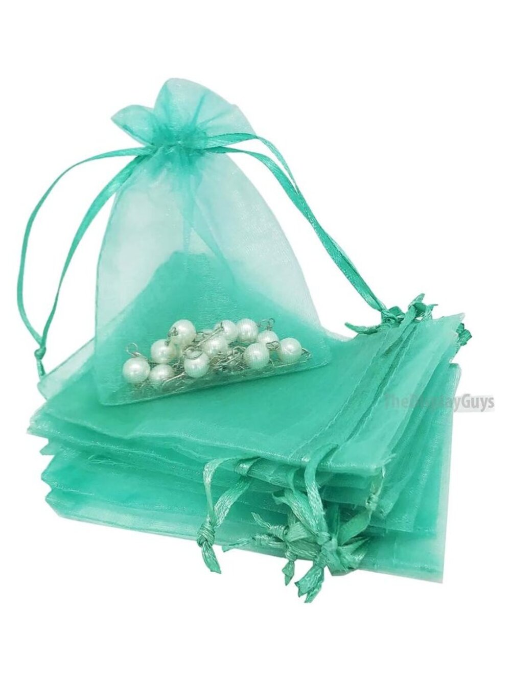 100 Pack 3x4" Organza Drawstring Gift Bags Jewelry Pouch Party Favor